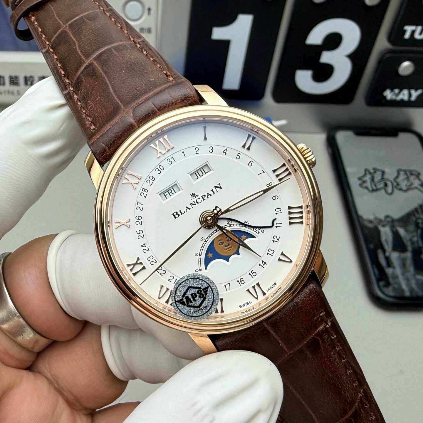 Blancpain Replica Villeret Quantième Complet Super Clone Watch 6654 3642 55B