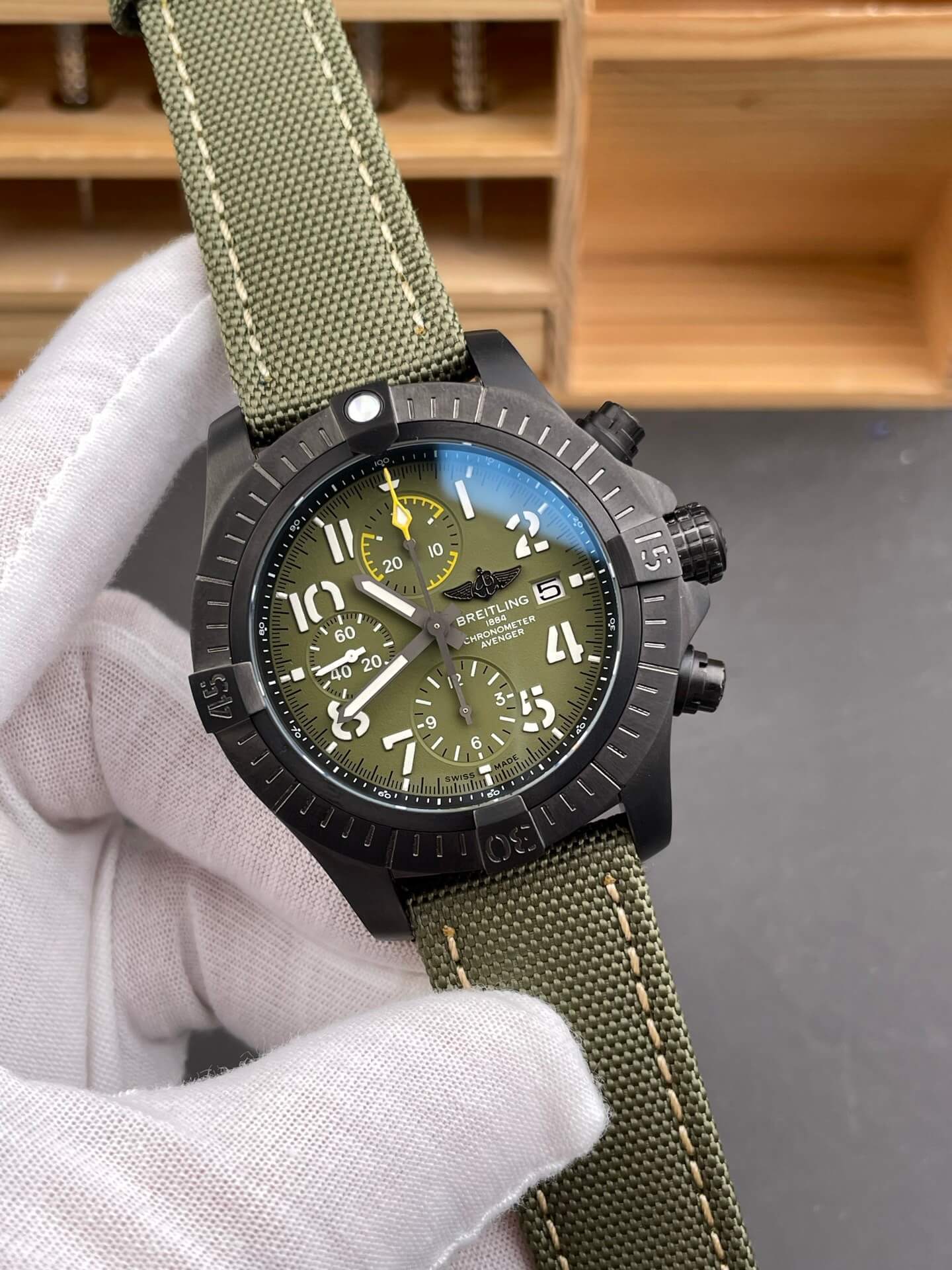 Breitling Replica Avenger Chronograph 45 Night Mission Super Clone Watch V13317101L1X1