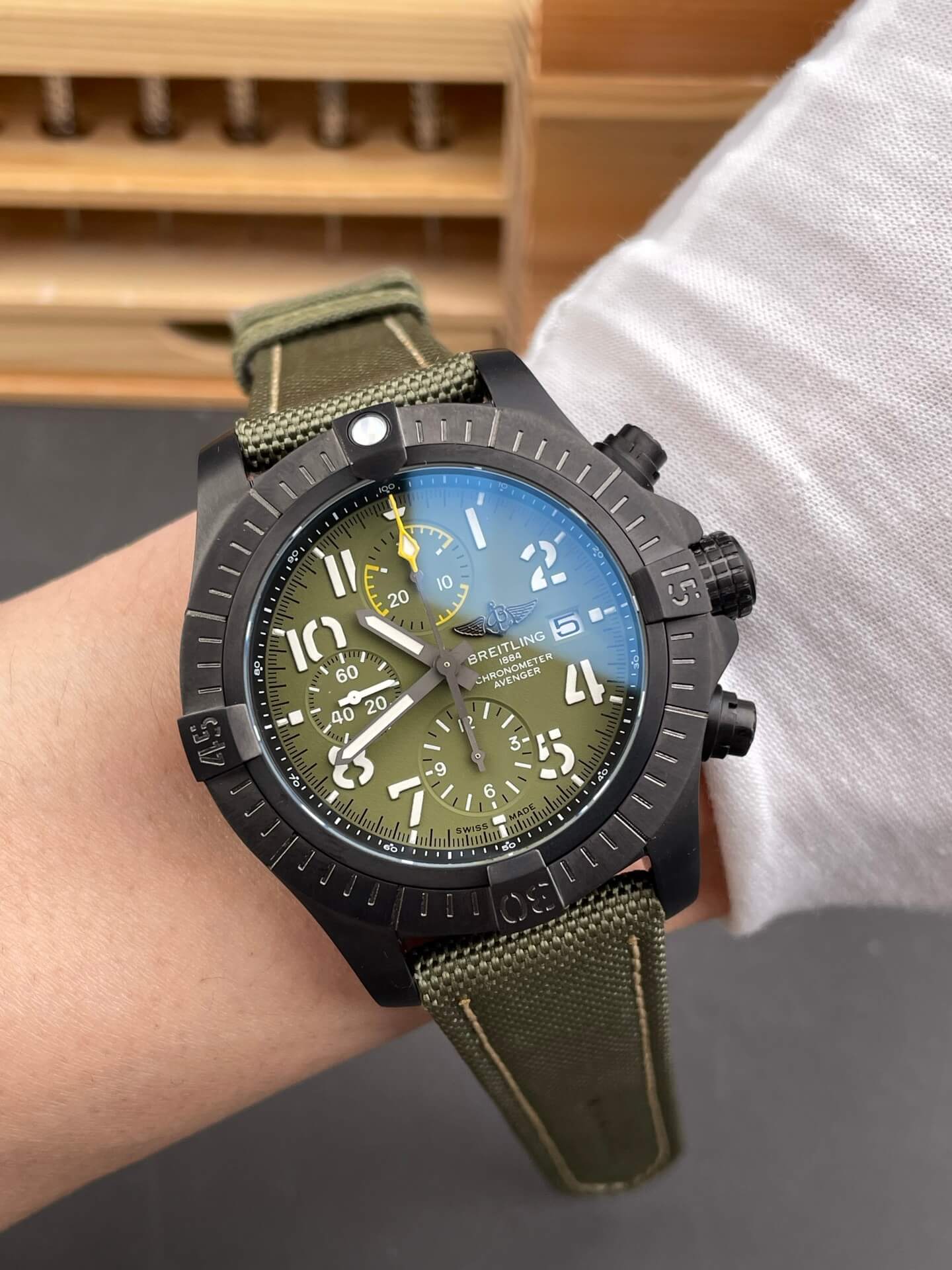 Breitling Replica Avenger Chronograph 45 Night Mission Super Clone Watch V13317101L1X1