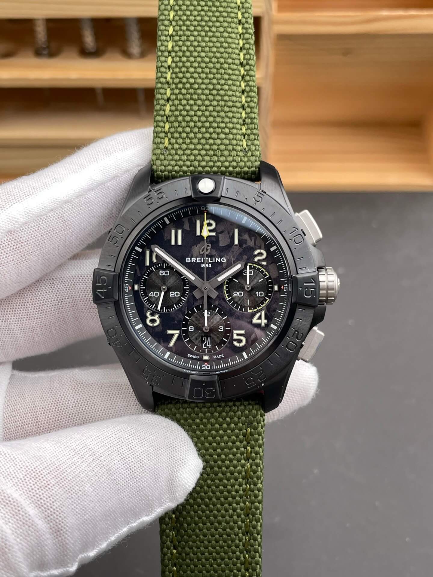 Breitling Replica Super Avenger B01 Chronograph 46 Night Mission Super Clone Watch SB0148101B1X1