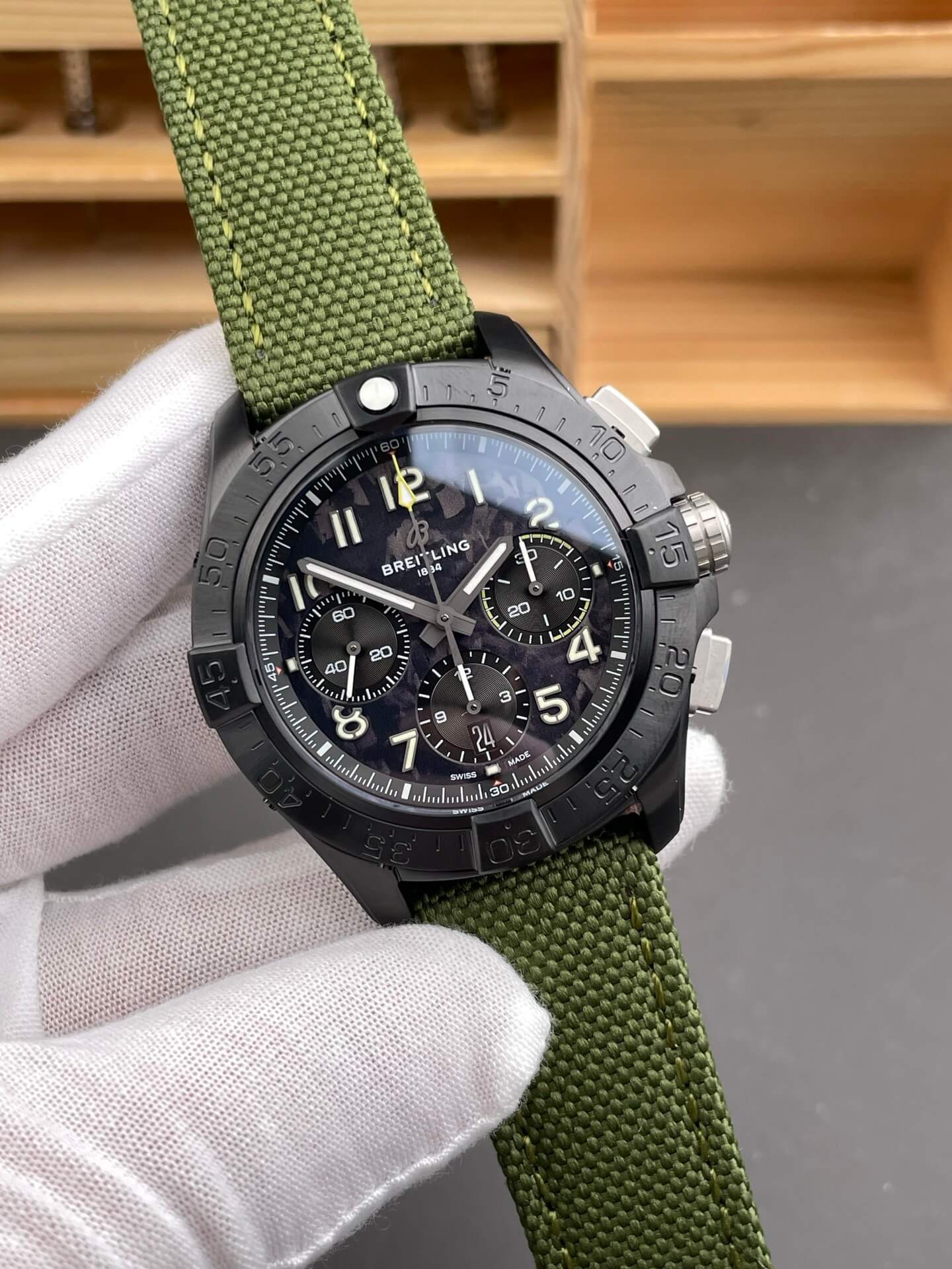 Breitling Replica Super Avenger B01 Chronograph 46 Night Mission Super Clone Watch SB0148101B1X1