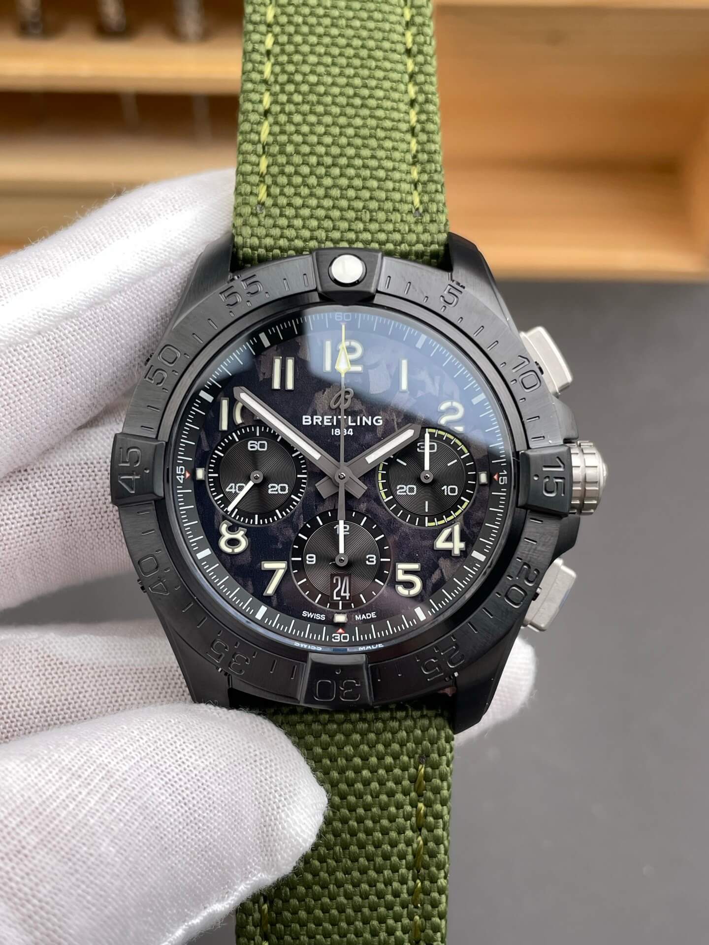 Breitling Replica Super Avenger B01 Chronograph 46 Night Mission Super Clone Watch SB0148101B1X1