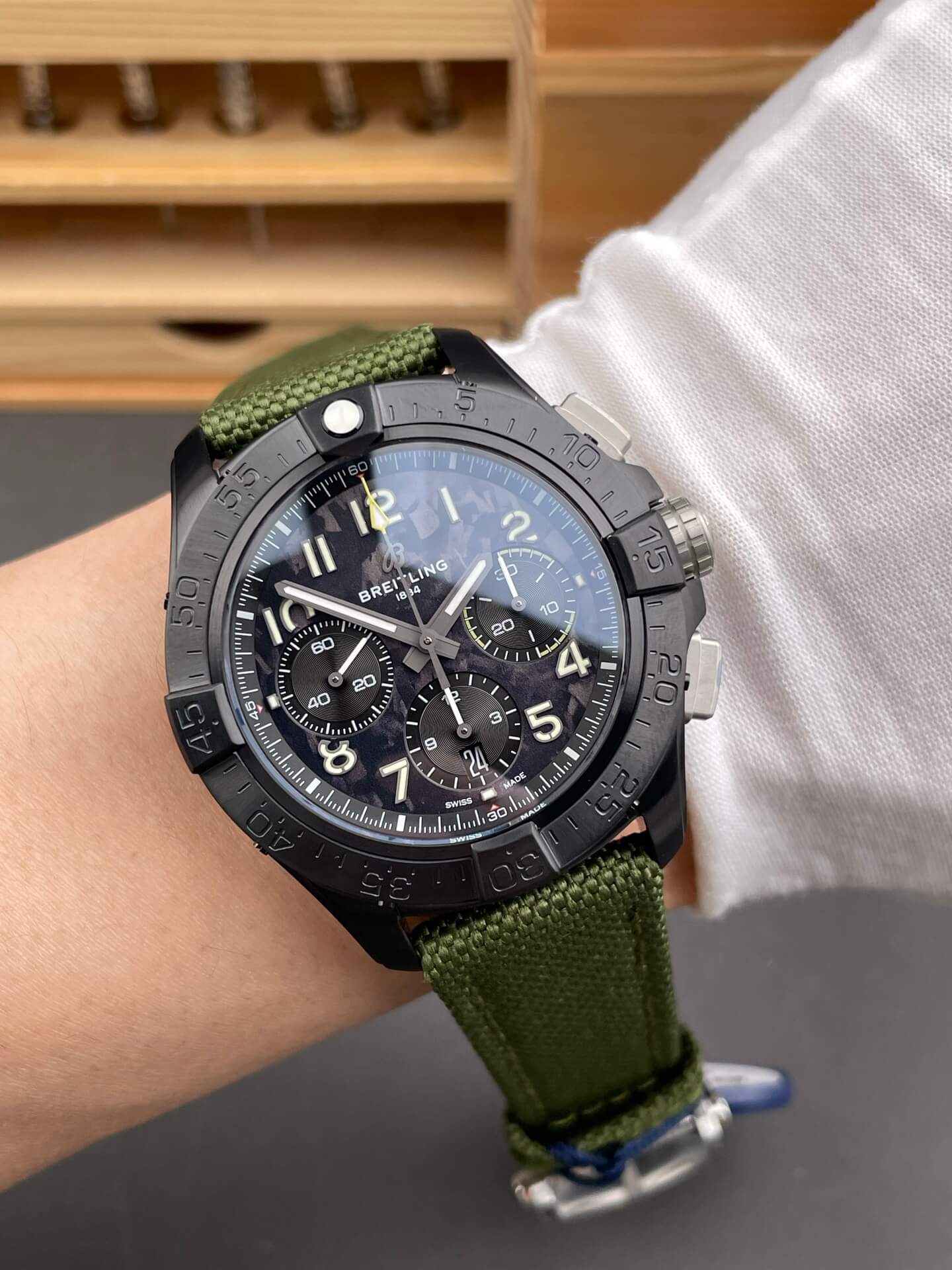 Breitling Replica Super Avenger B01 Chronograph 46 Night Mission Super Clone Watch SB0148101B1X1