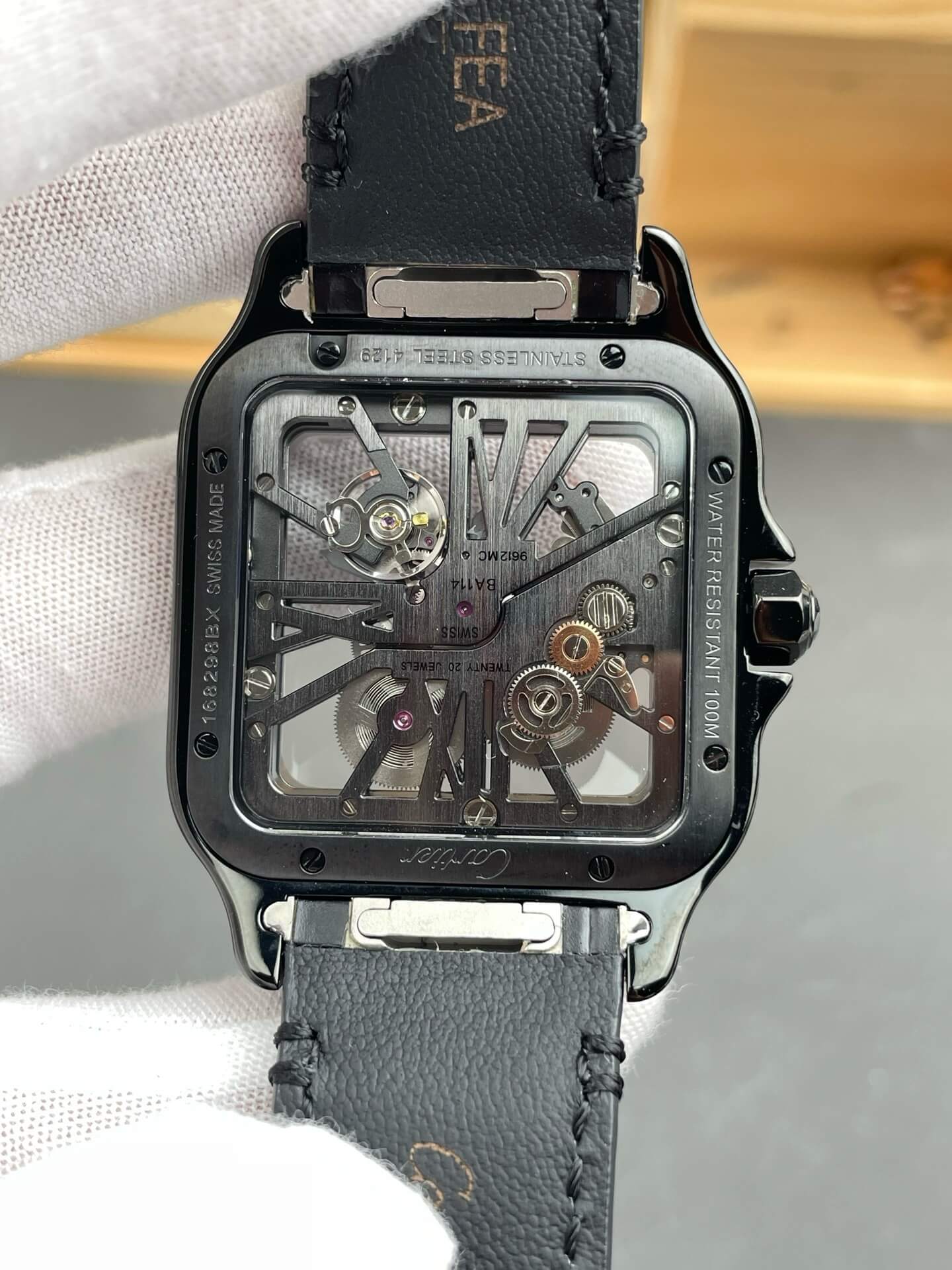 Cartier Replica Santos Skeleton Super Clone Watch WHSA0009