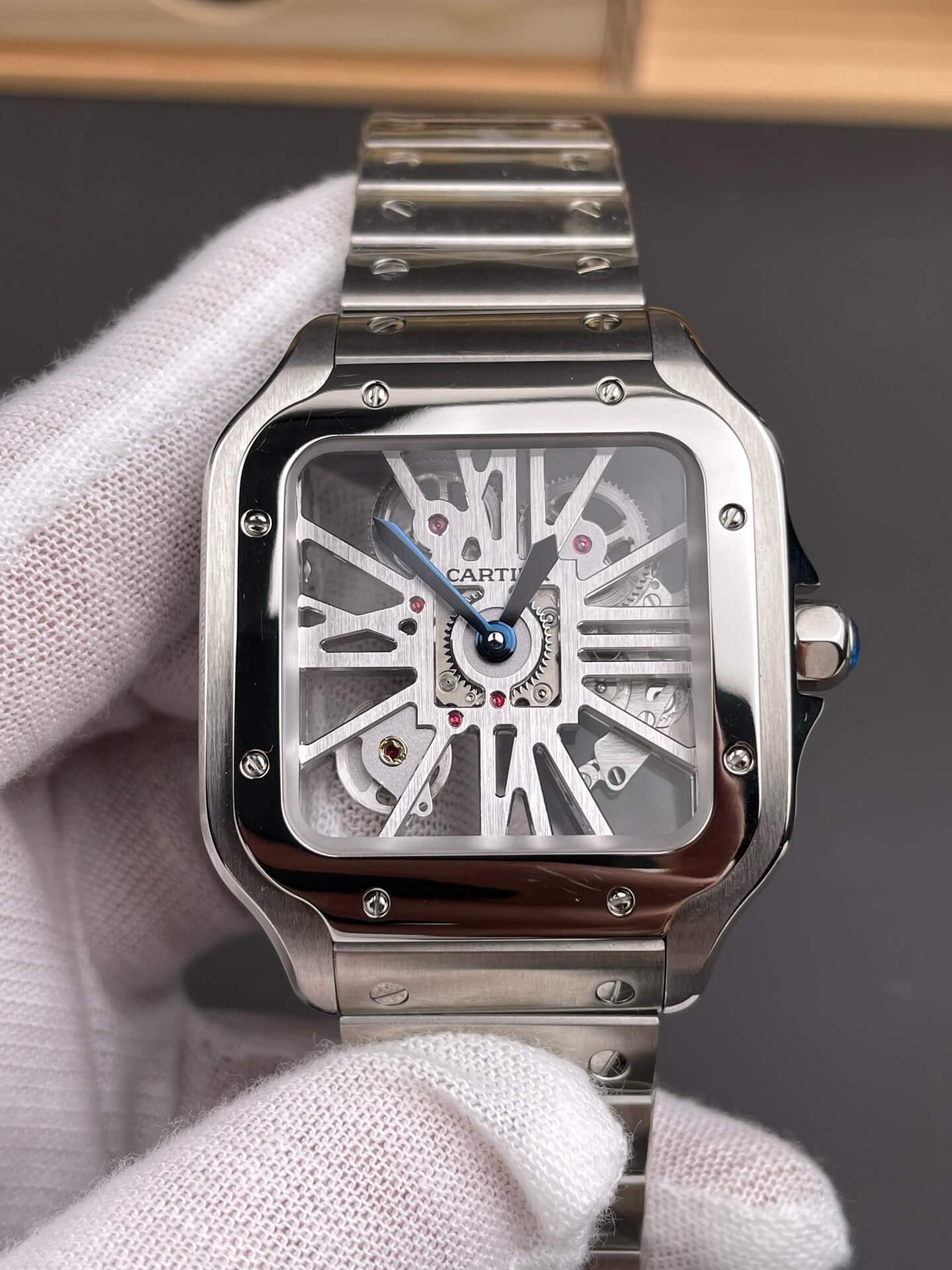 Cartier Replica Santos Skeleton High Quality Watch WHSA0015