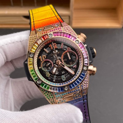 Hublot Replica Big Bang Unico King Gold Rainbow Super Clone Watch 441.OX.9910.LR.0999