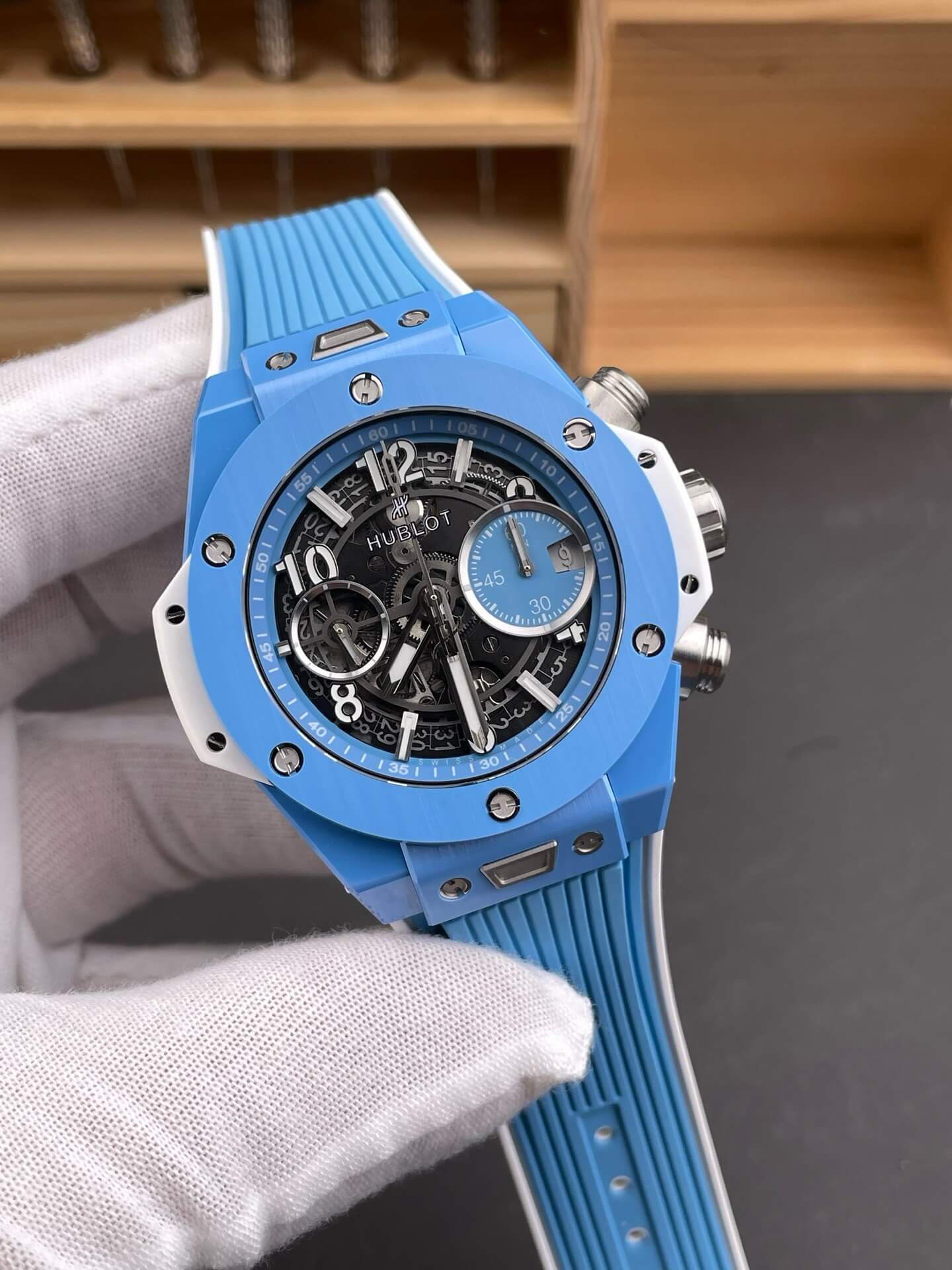 Hublot Replica Big Bang Unico Sky Blue Super Clone Watch 441.EX.5120.RX