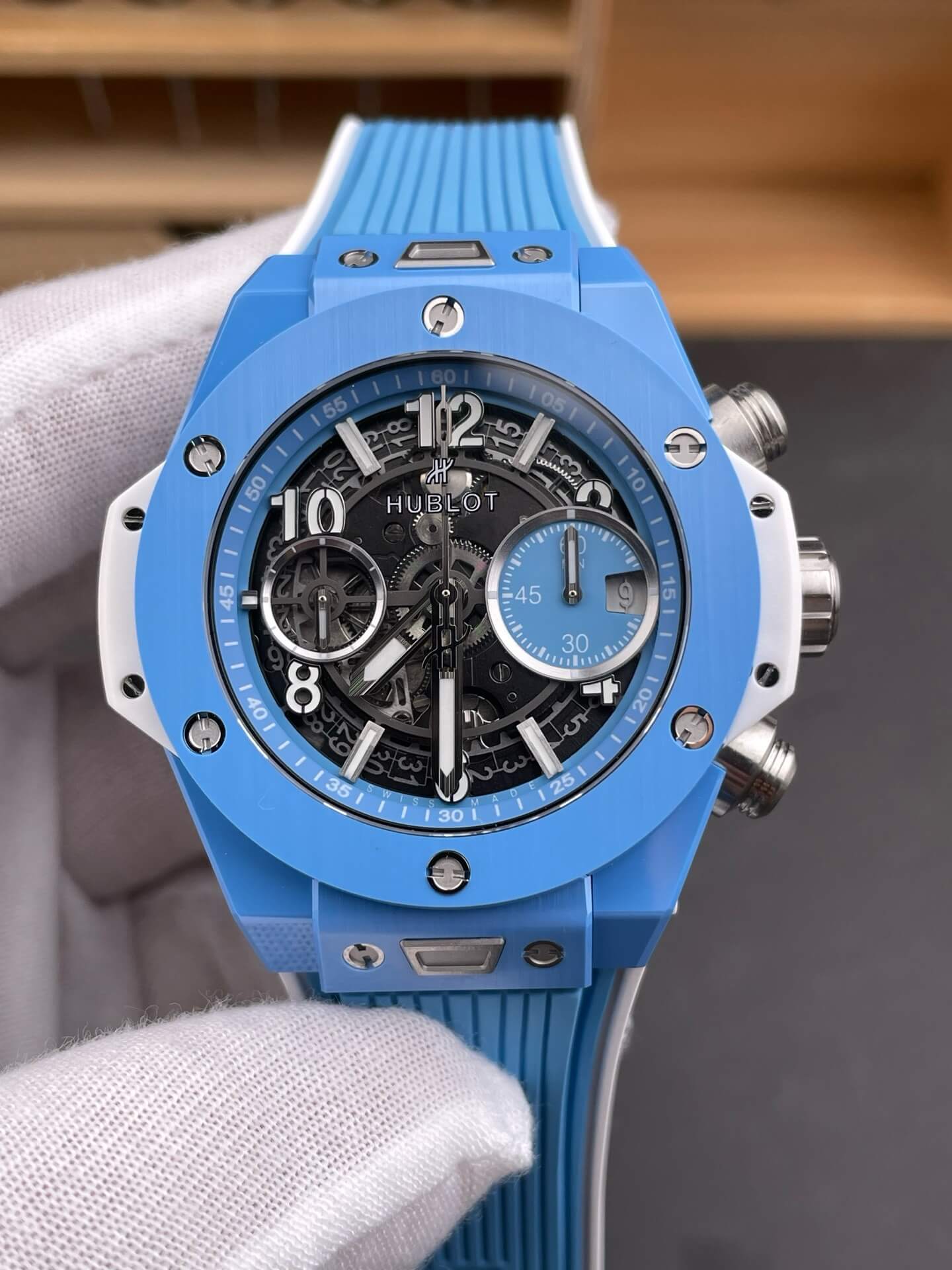 Hublot Replica Big Bang Unico Sky Blue Super Clone Watch 441.EX.5120.RX