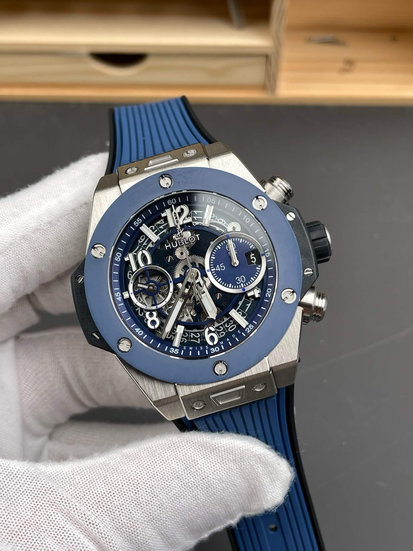 Hublot Replica Big Bang Unico Titanium Blue Ceramic Super Clone Watch 421.NL.5170.RX Hublot Replica Big Bang Unico Titanium Blue Ceramic Super Clone Watch 421.NL.5170.RX
