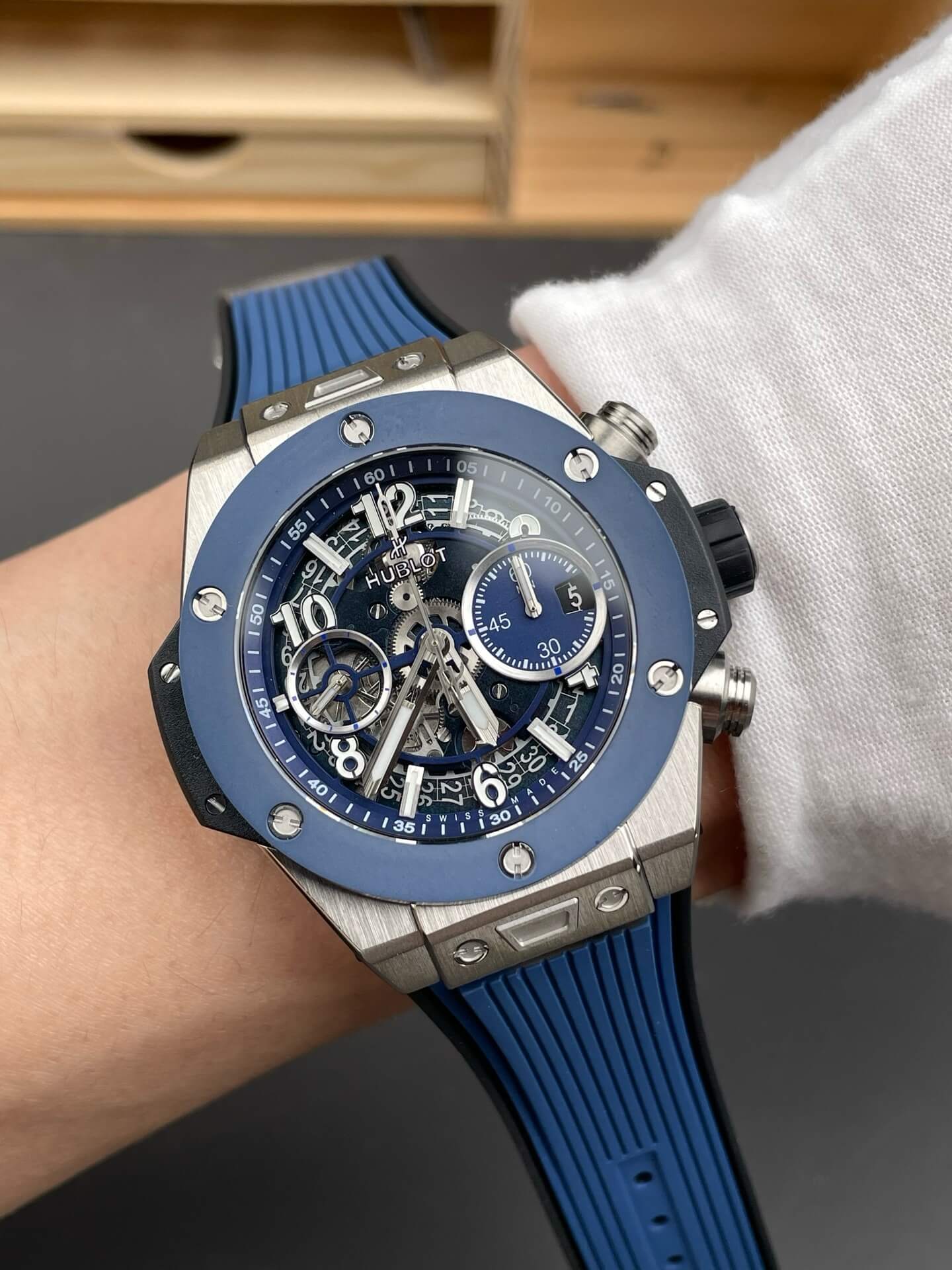 Hublot Replica Big Bang Unico Titanium Blue Ceramic Super Clone Watch 421.NL.5170.RX Hublot Replica Big Bang Unico Titanium Blue Ceramic Super Clone Watch 421.NL.5170.RX