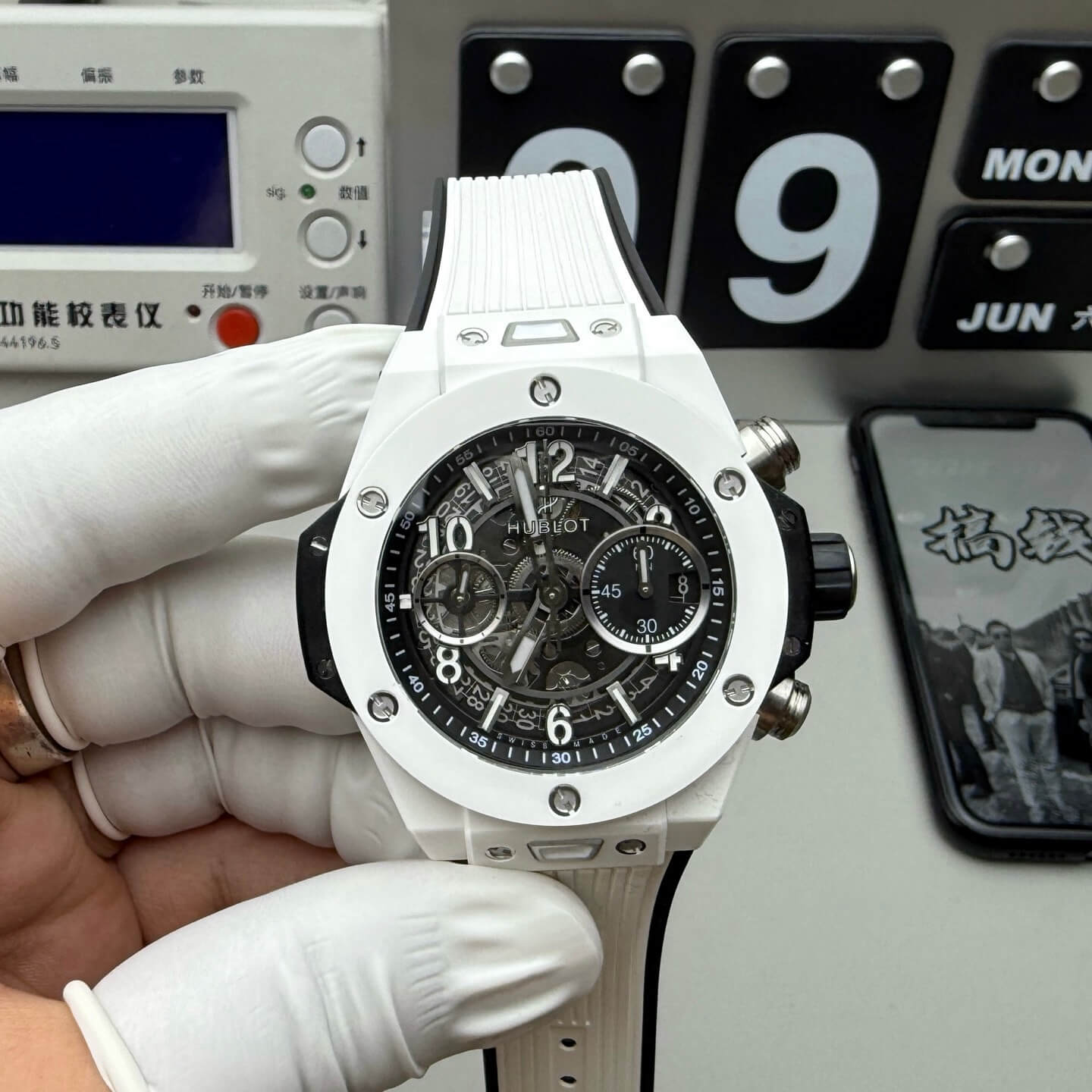 Hublot Replica Big Bang Unico White Ceramic Super Clone Watch 441.HX.1171.RX