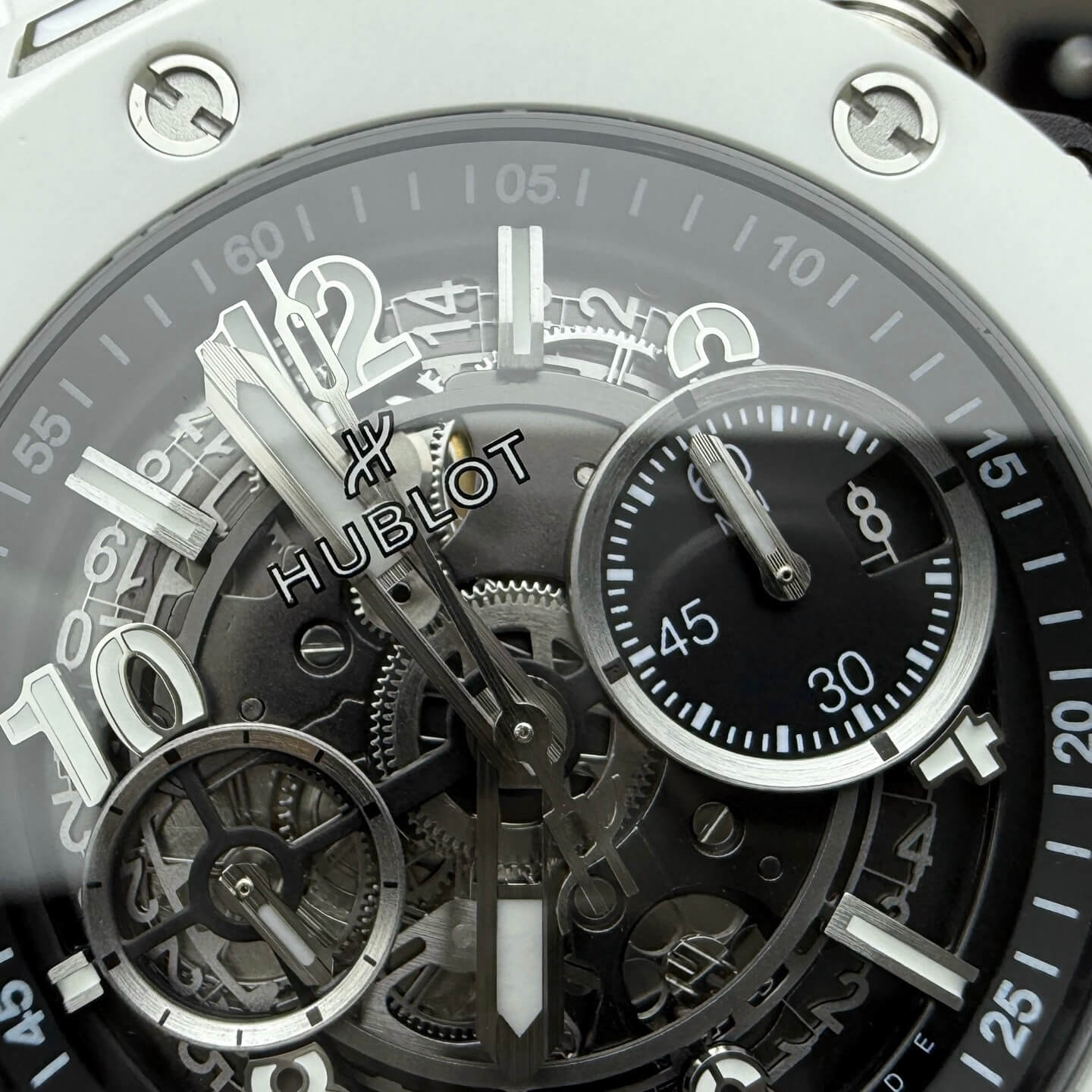 Hublot Replica Big Bang Unico White Ceramic Super Clone Watch 441.HX.1171.RX