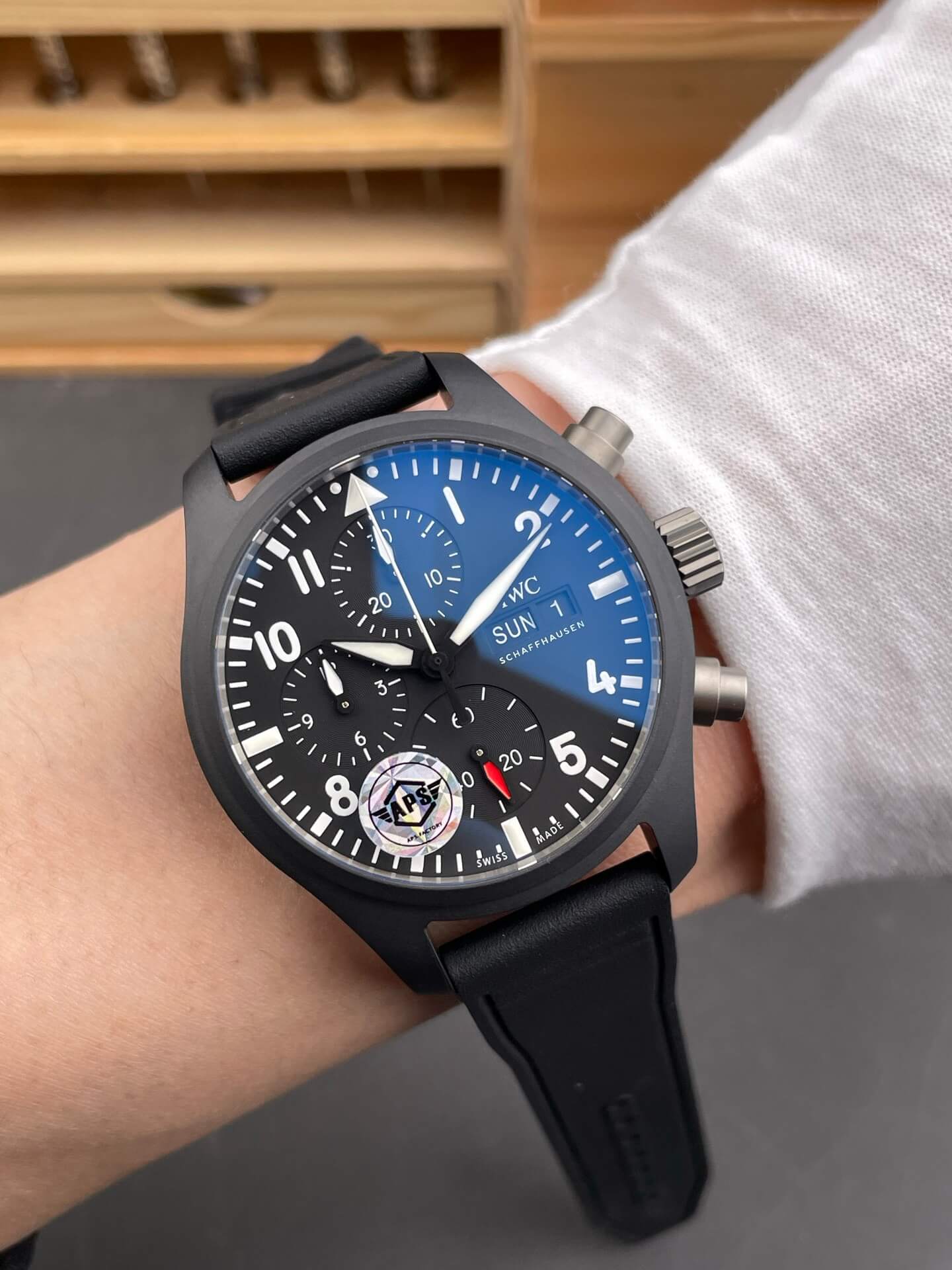 IWC Replica Pilot Chronograph Top Gun Super Clone Watch IW389401