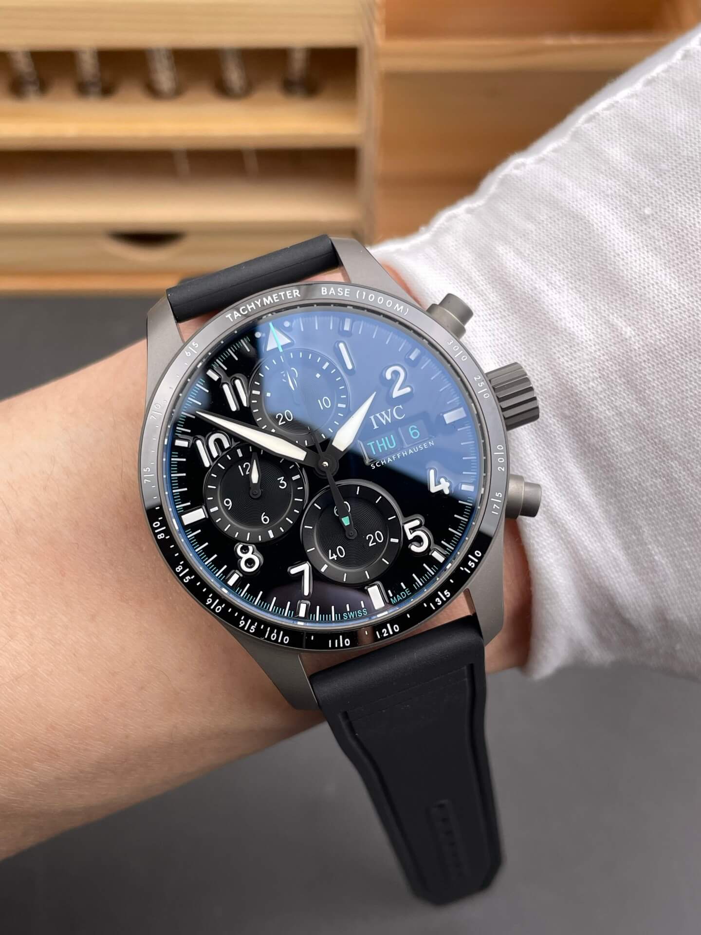 IWC Replica Pilot Chronograph Mercedes-AMG PETRONAS Formula One Team Edition Super Clone Watch IW388306