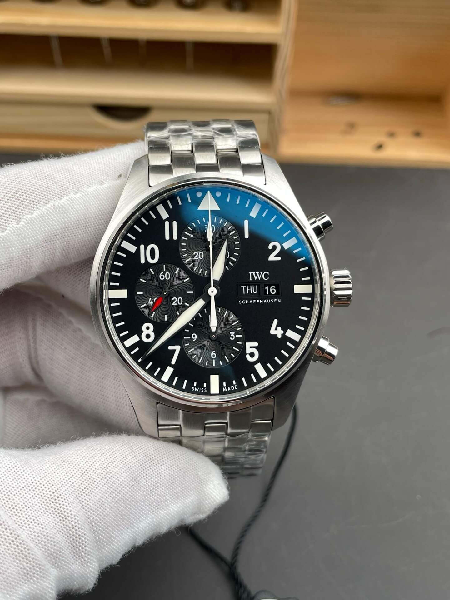 IWC Replica Pilot Chronograph Super Clone Watch IW377710