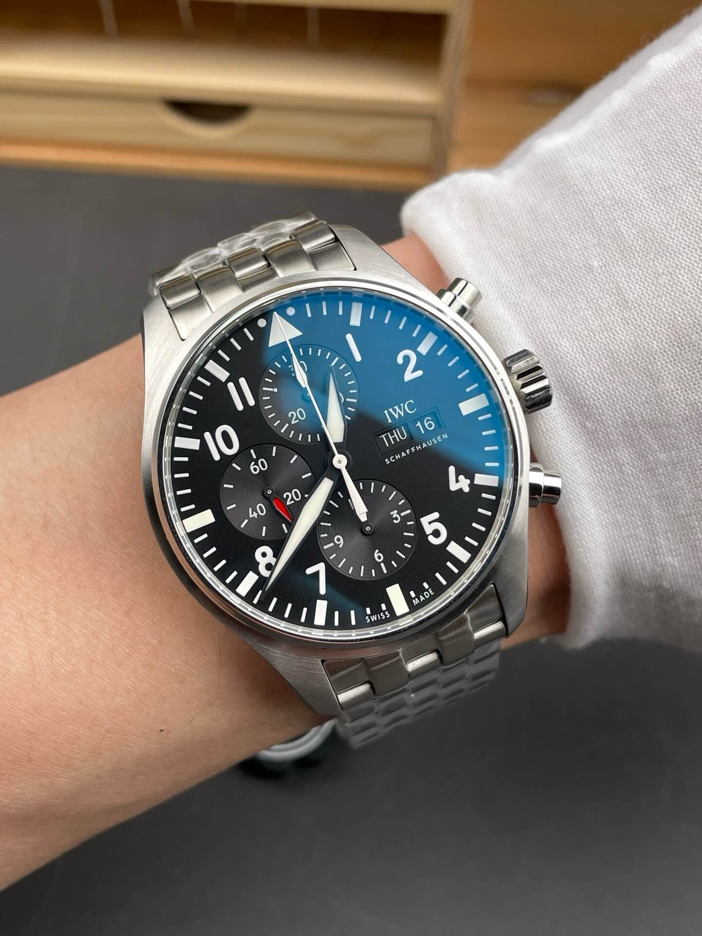 IWC Replica Pilot Chronograph Super Clone Watch IW377710