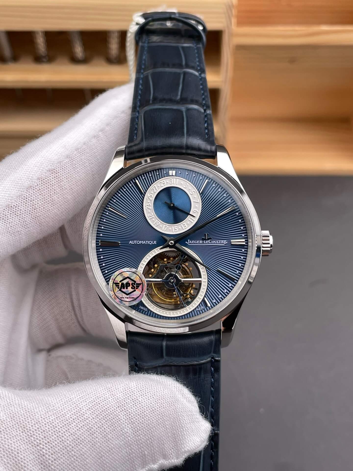Jaeger-LeCoultre Replica Master Ultra Thin Tourbillon Enamel Super Clone Watch 13234E1