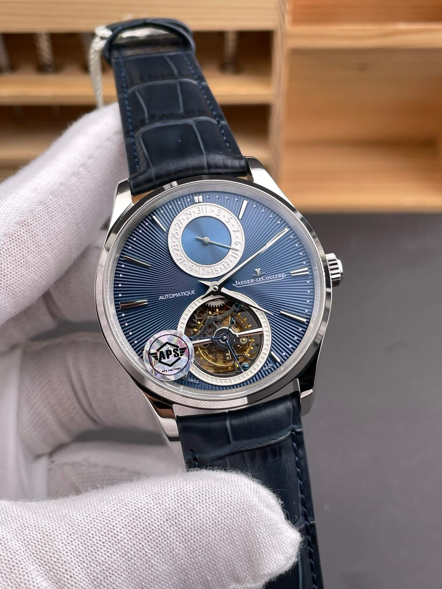 Jaeger-LeCoultre Replica Master Ultra Thin Tourbillon Enamel Super Clone Watch 13234E1