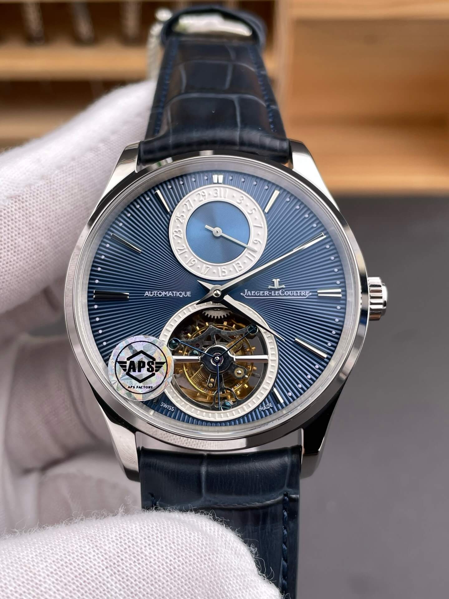 Jaeger-LeCoultre Replica Master Ultra Thin Tourbillon Enamel Super Clone Watch 13234E1