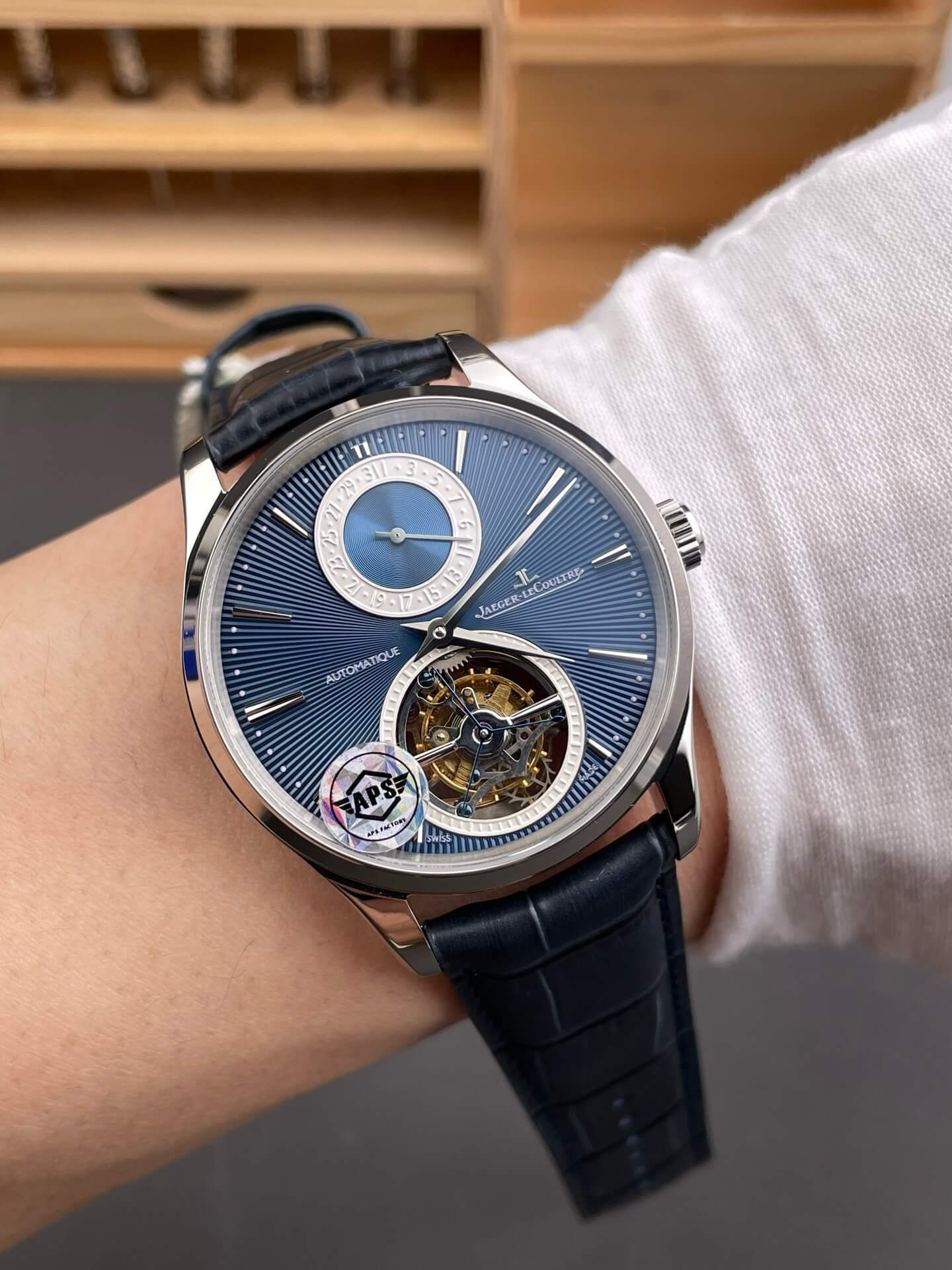 Jaeger-LeCoultre Replica Master Ultra Thin Tourbillon Enamel Super Clone Watch 13234E1