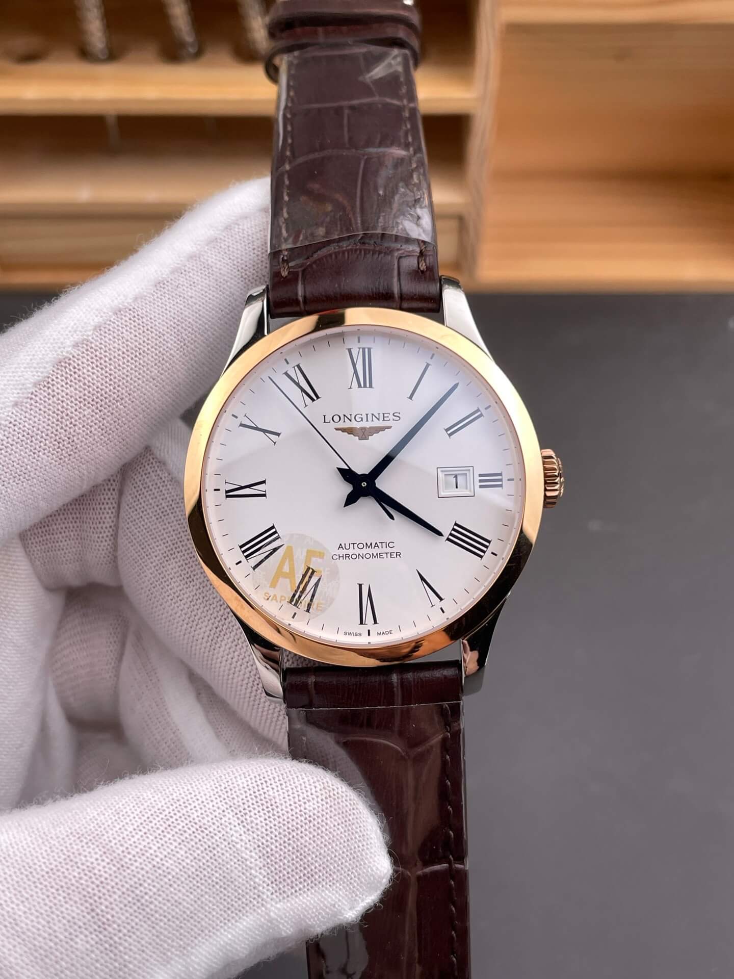 Longines Replica Record Super Clone Watch L2.820.8.11.2