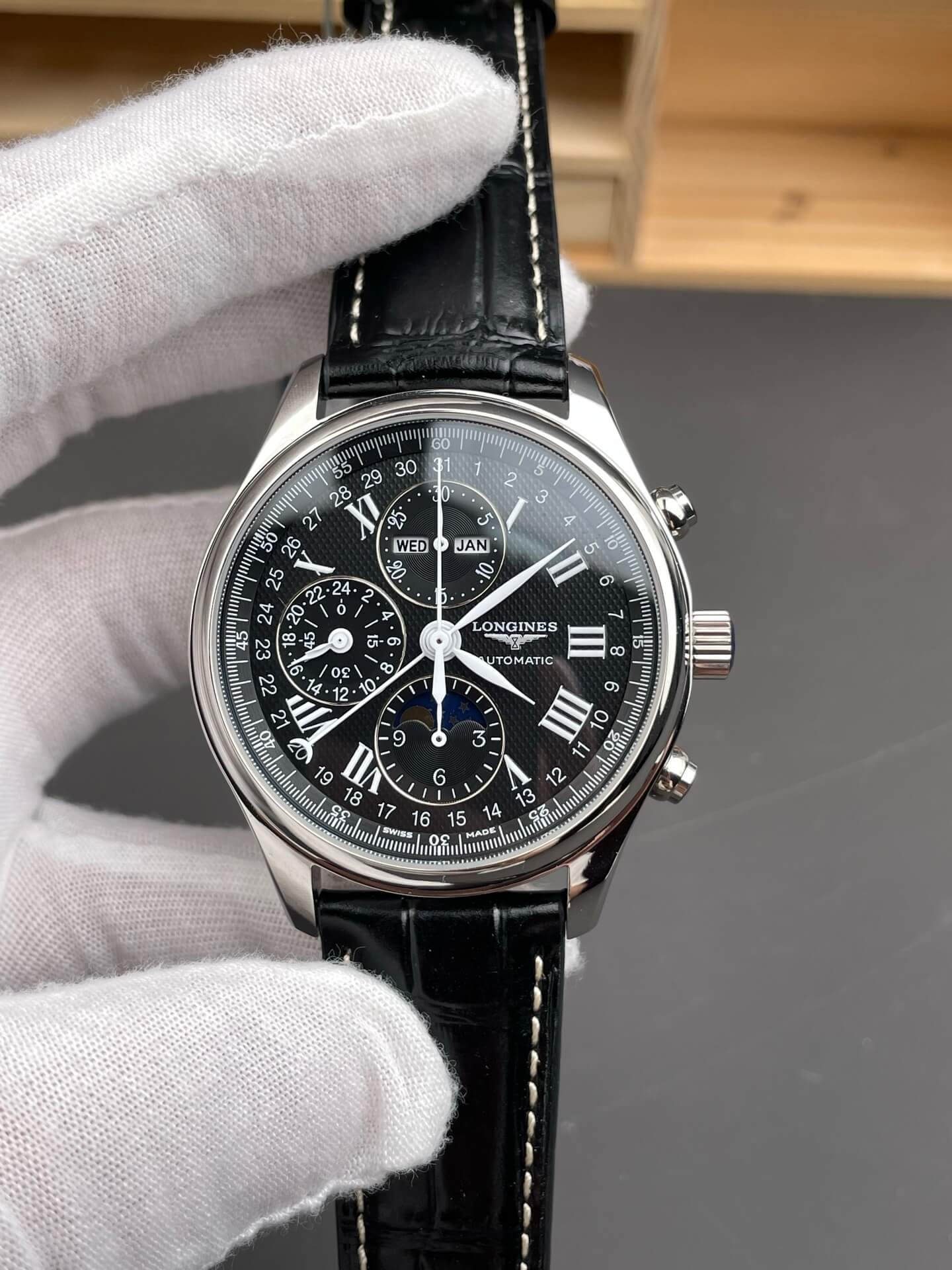 Longines Replica Master Collection Chronograph Moon Phase Super Clone Watch L2.673.4.51.7