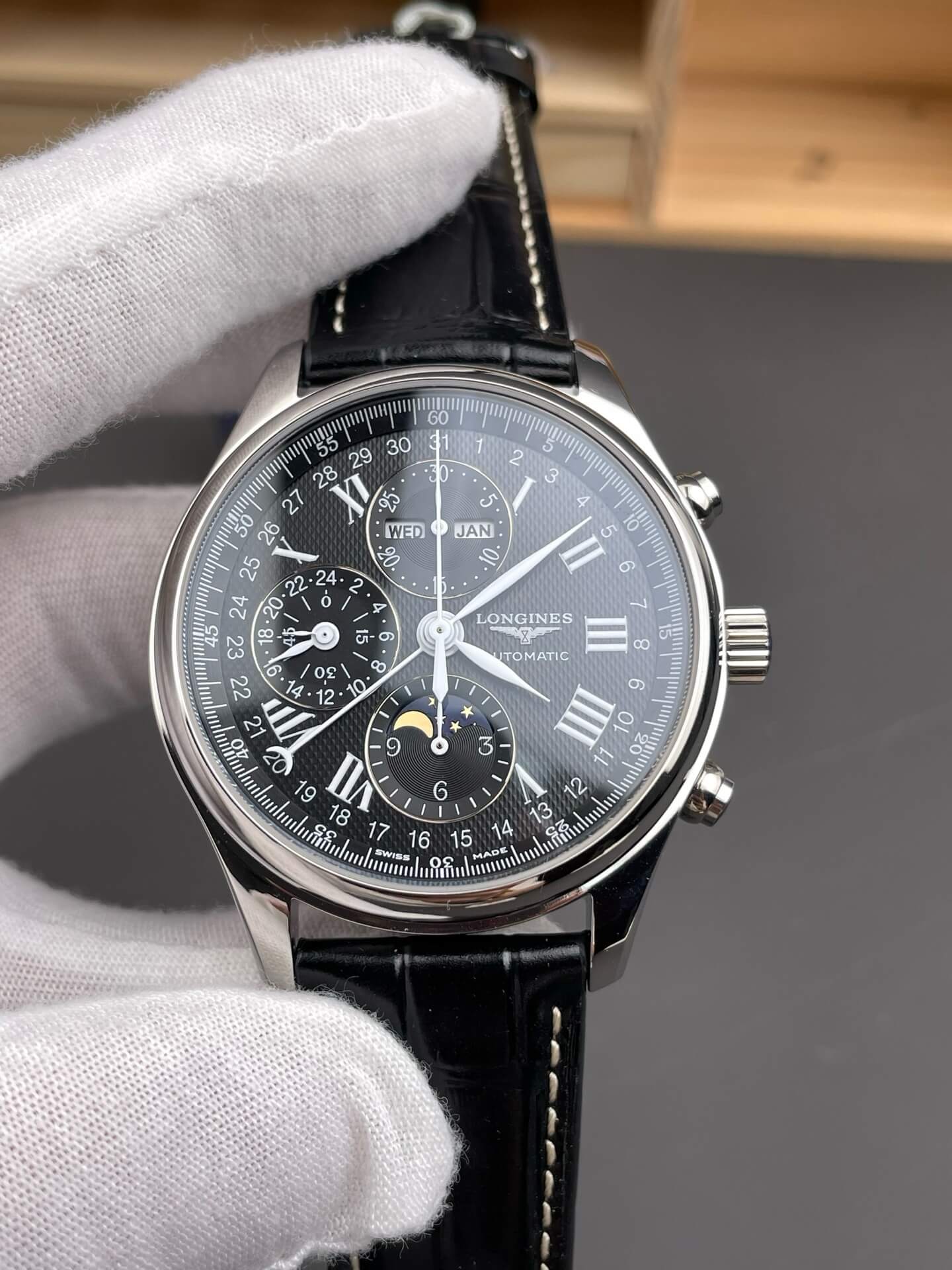 Longines Replica Master Collection Chronograph Moon Phase Super Clone Watch L2.673.4.51.7