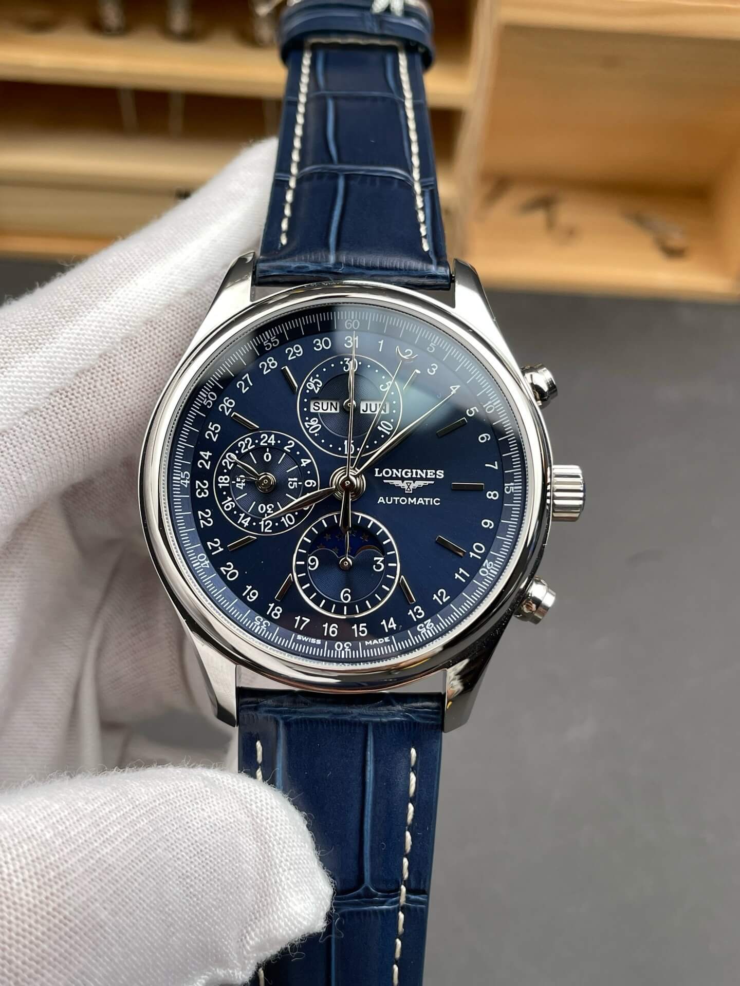 Longines Replica Master Collection Chronograph Moon Phase Super Clone Watch L2.773.4.92.0