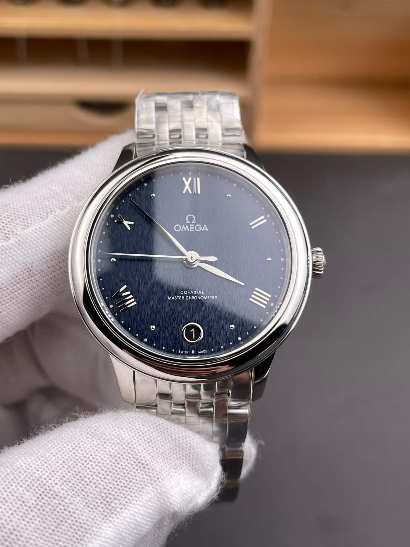 Omega Replica De Ville Prestige Super Clone Watch 43410342003002
