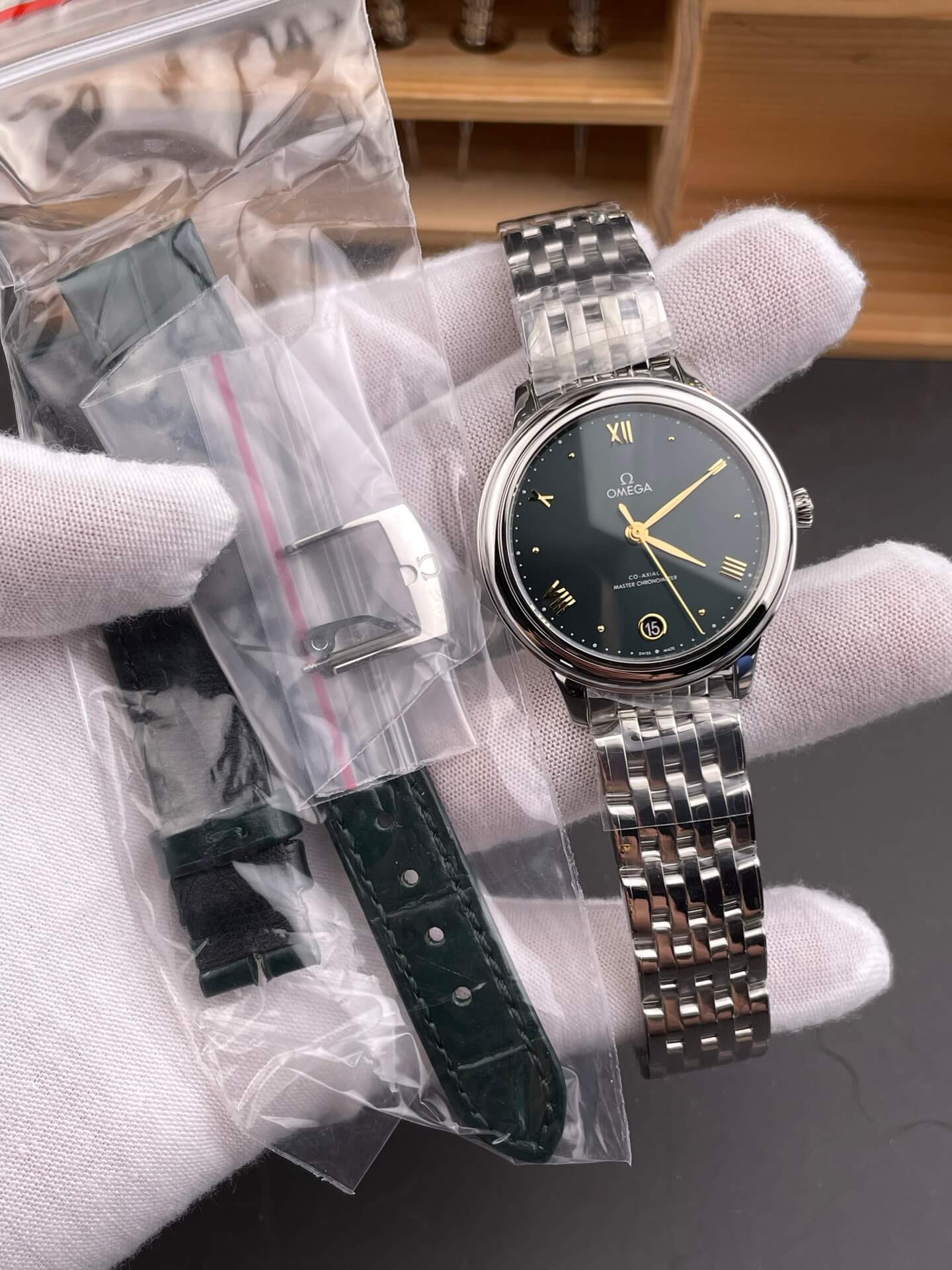 Omega Replica De Ville Prestige Super Clone Watch 43410342010001
