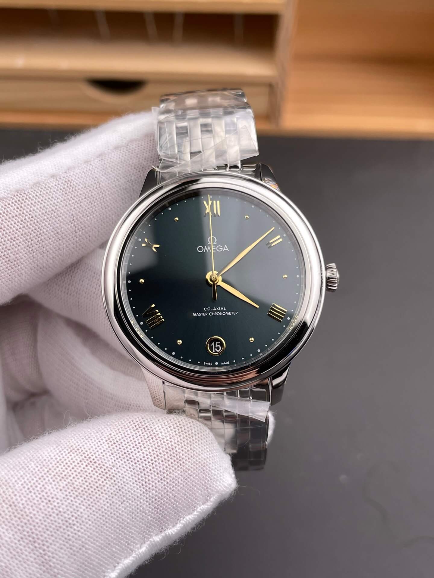 Omega Replica De Ville Prestige Super Clone Watch 43410342010001