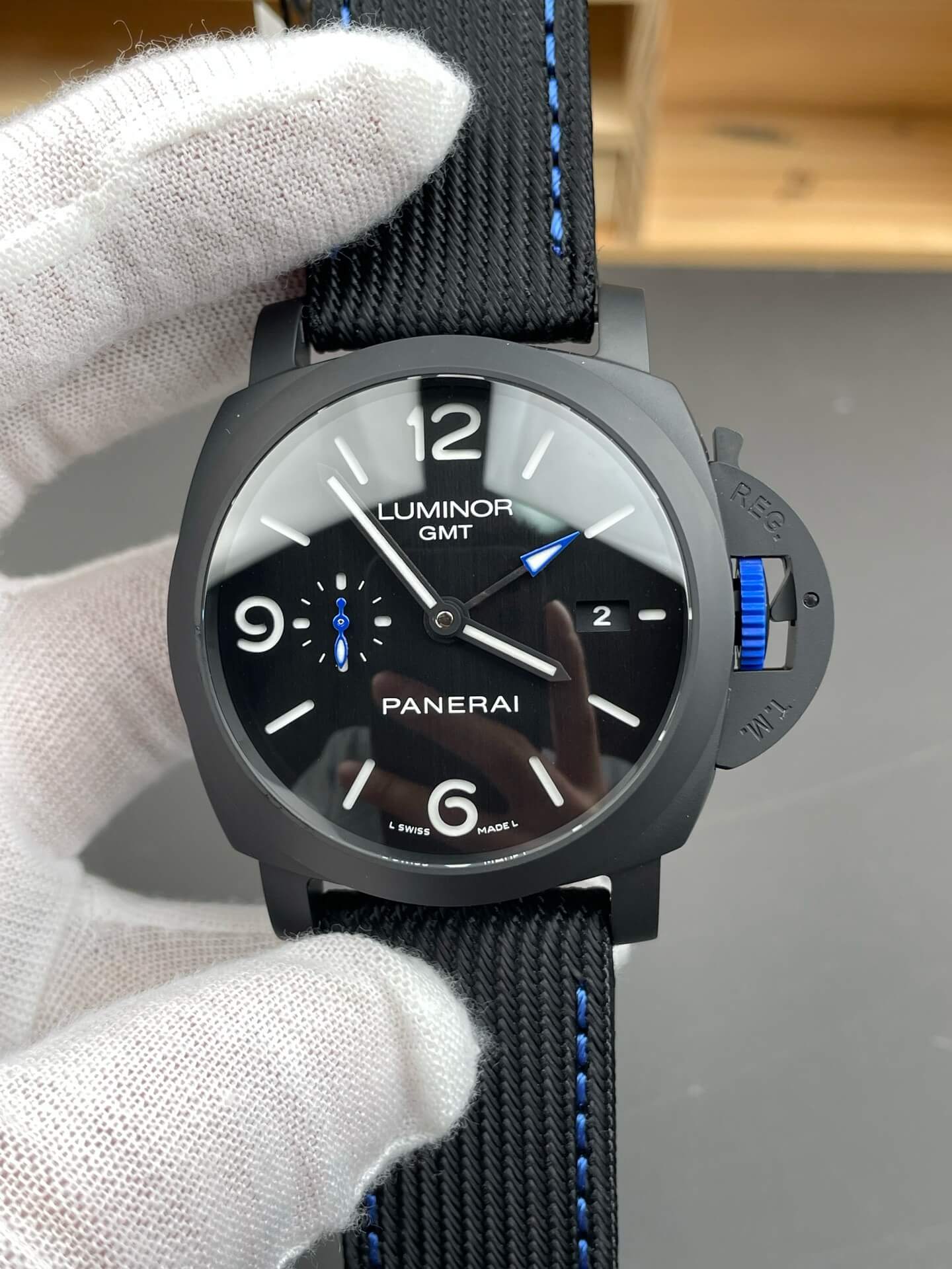 Panerai Replica Luminor Gmt Bucherer Blue Super Clone Watch PAM01176 Panerai Replica Luminor Gmt Bucherer Blue Super Clone Watch PAM01176