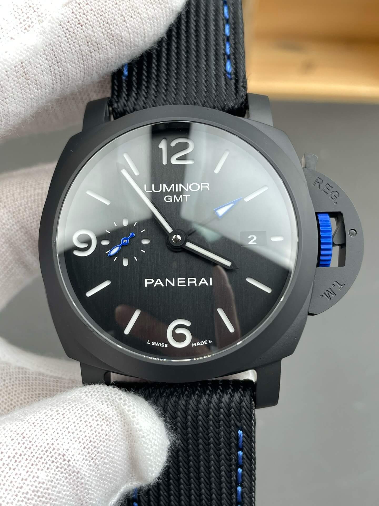 Panerai Replica Luminor Gmt Bucherer Blue Super Clone Watch PAM01176 Panerai Replica Luminor Gmt Bucherer Blue Super Clone Watch PAM01176