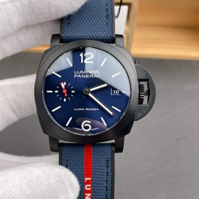 Panerai Replica Luminor Quaranta Steel DLC Luna Rossa Super Clone Watch PAM01408