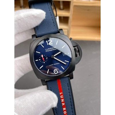 Panerai Replica Luminor Quaranta Steel DLC Luna Rossa Super Clone Watch PAM01408