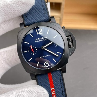 Panerai Replica Luminor Quaranta Steel DLC Luna Rossa Super Clone Watch PAM01408