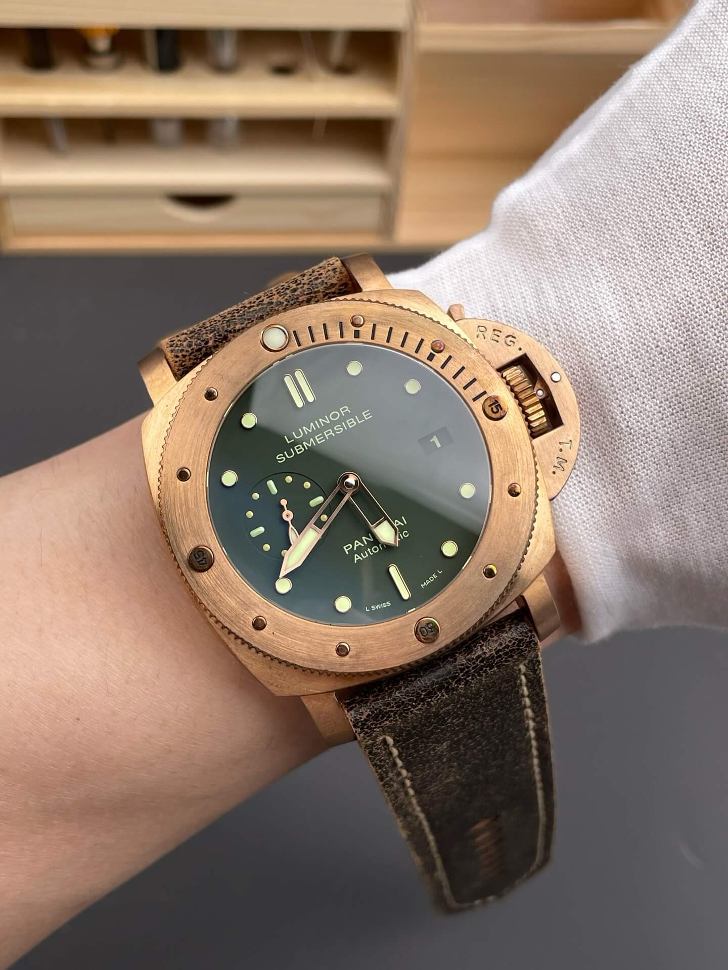 Panerai Replica Submersible Bronzo Super Clone Watch PAM00382 Panerai Replica Submersible Bronzo Super Clone Watch PAM00382