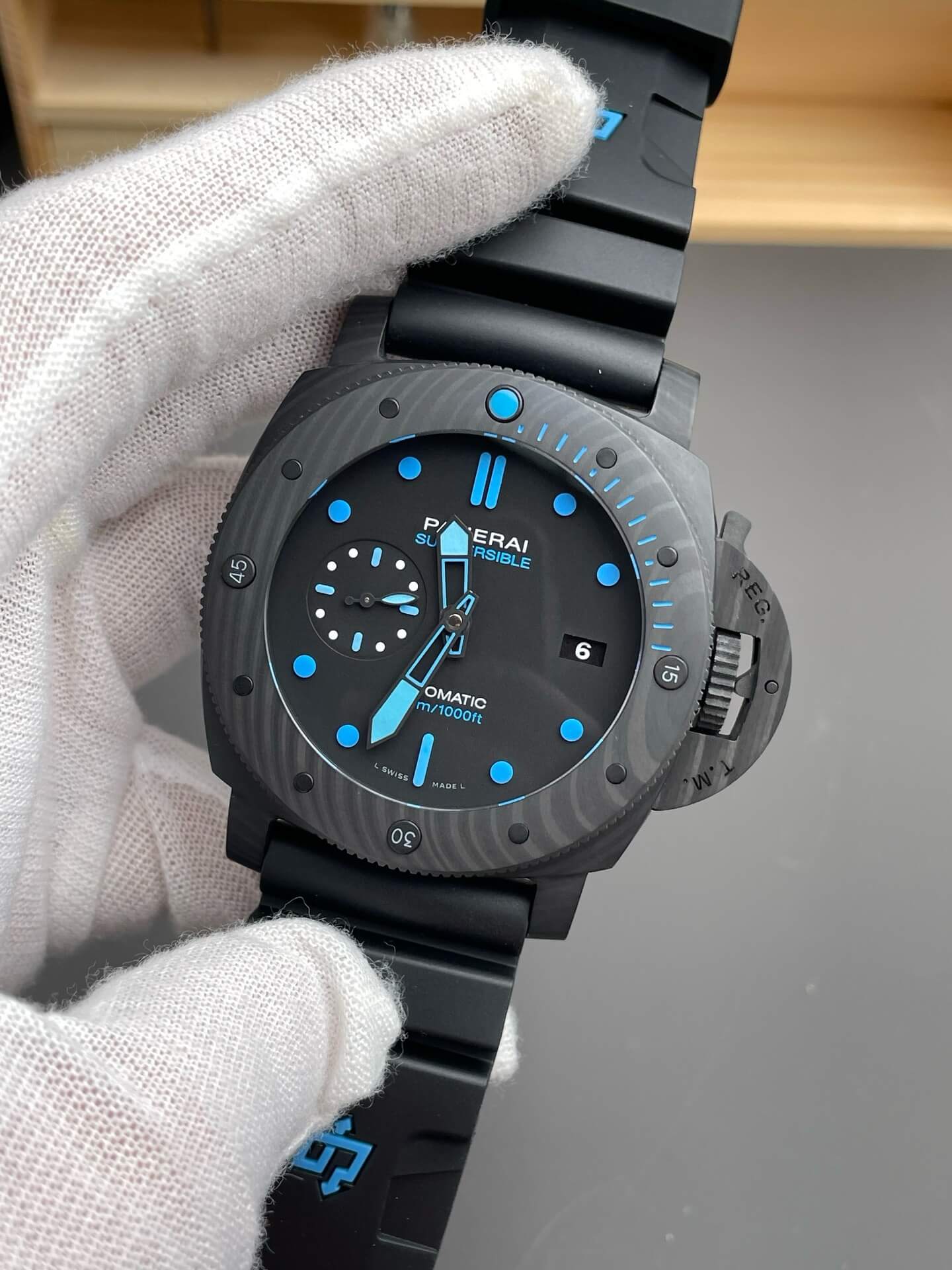 Panerai Replica Submersible Carbotech Super Clone Watch PAM01616 Panerai Replica Submersible Carbotech Super Clone Watch PAM01616
