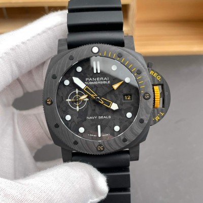 Panerai Replica Submersible GMT Carbotech Navy SEALs Super Clone Watch PAM01324