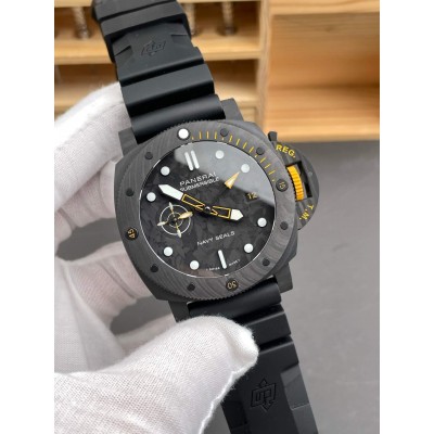 Panerai Replica Submersible GMT Carbotech Navy SEALs Super Clone Watch PAM01324