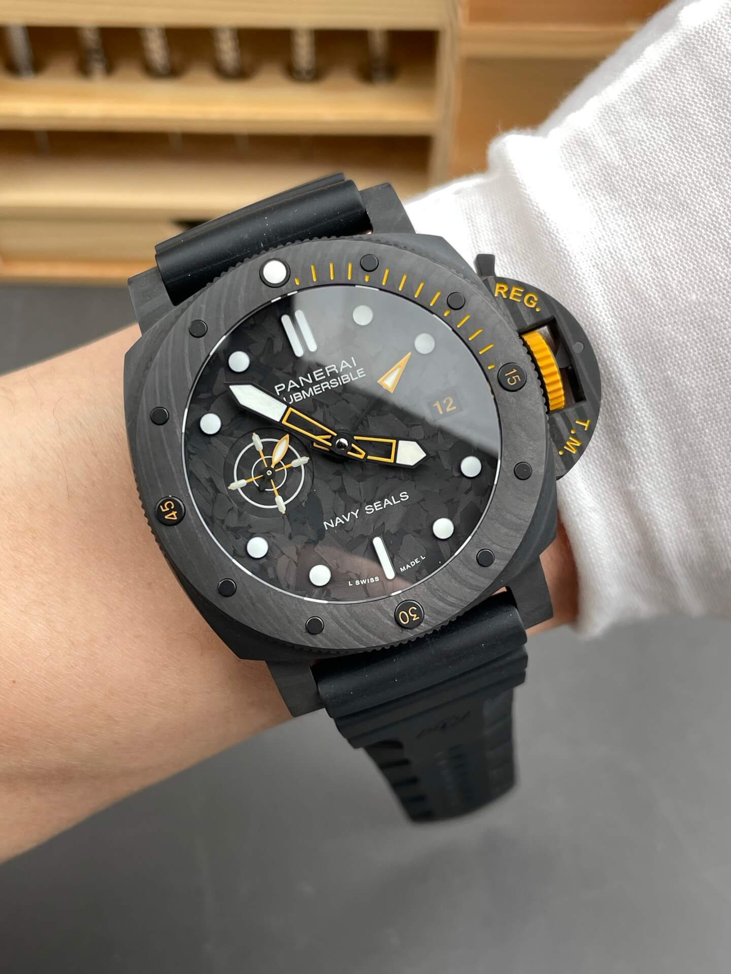 Panerai Replica Submersible GMT Carbotech Navy SEALs Super Clone Watch PAM01324
