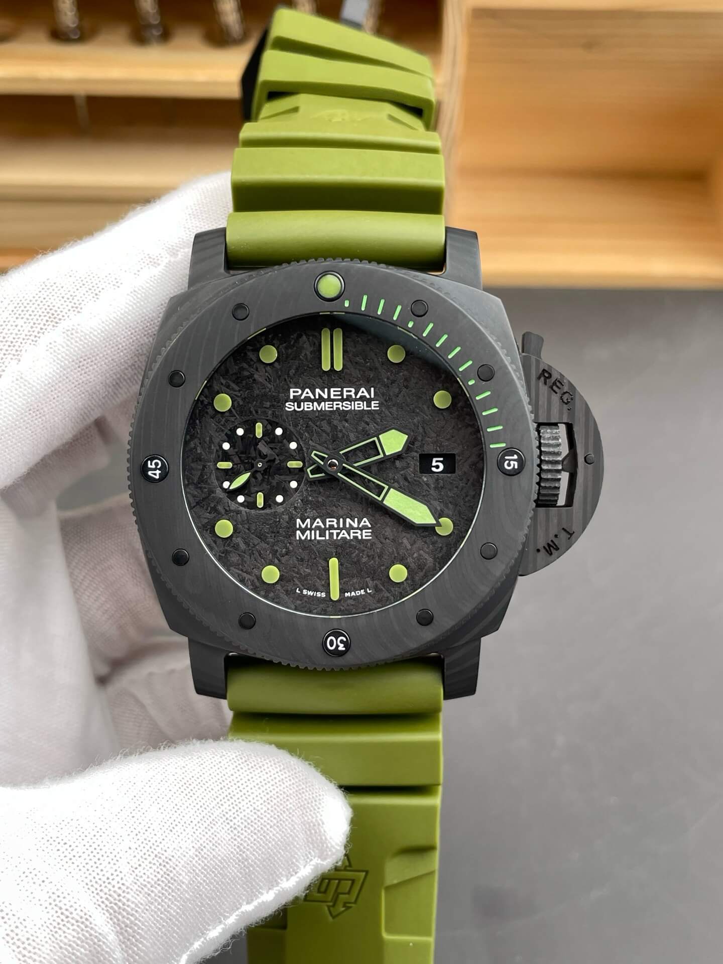 Panerai Replica Submersible Marina Militare Carbotech Comsubin Super Clone Watch PAM00961