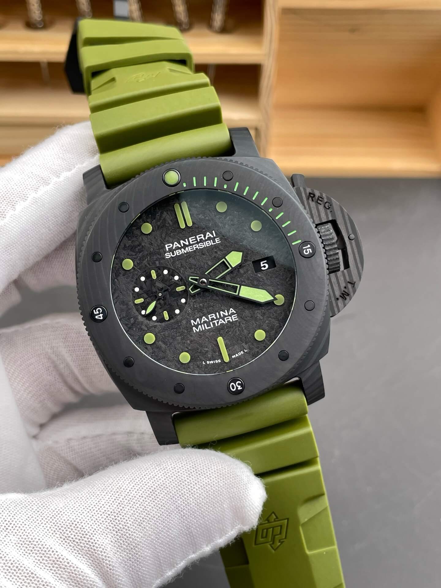 Panerai Replica Submersible Marina Militare Carbotech Comsubin Super Clone Watch PAM00961