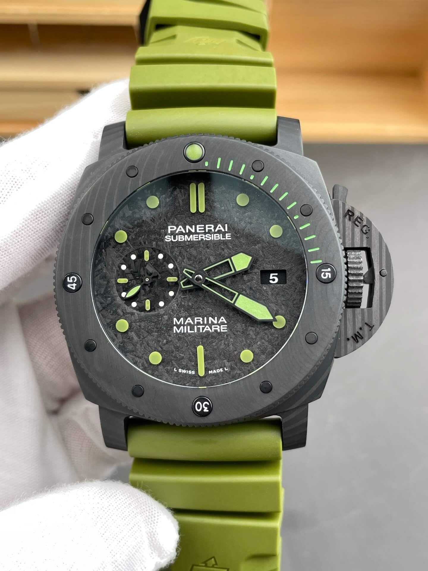 Panerai Replica Submersible Marina Militare Carbotech Comsubin Super Clone Watch PAM00961