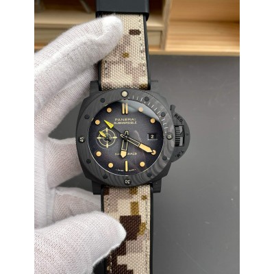 Panerai Replica Submersible QuarantaQuattro GMT Navy SEALs Carbotech Super Clone Watch PAM01513