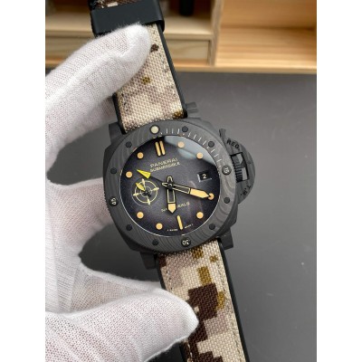 Panerai Replica Submersible QuarantaQuattro GMT Navy SEALs Carbotech Super Clone Watch PAM01513