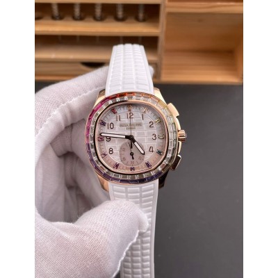 Patek Philippe Replica Aquanaut Luce Rainbow Chronograph Joaillerie Super Clone Watch 7968/300R-001
