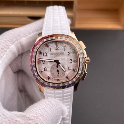 Patek Philippe Replica Aquanaut Luce Rainbow Chronograph Joaillerie Super Clone Watch 7968/300R-001