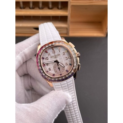 Patek Philippe Replica Aquanaut Luce Rainbow Chronograph Joaillerie Super Clone Watch 7968/300R-001
