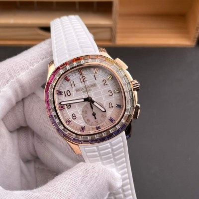 Patek Philippe Replica Aquanaut Luce Rainbow Chronograph Joaillerie Super Clone Watch 7968/300R-001